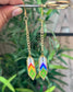 24k Long Gold Feather Earrings Made to Order
