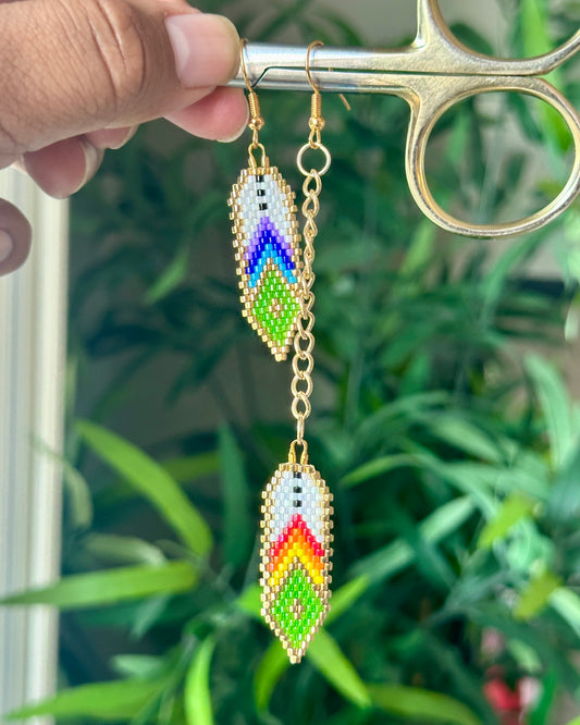 24k Mix and Match Gold Feather Earrings Made to Order